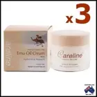 3 x Careline Emu Oil Moisture Cream Lanolin 100ml Anti-aging Made in Australia