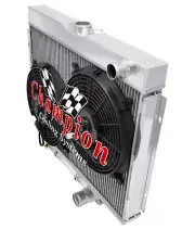 4 Row ER Radiator Lowhose Pass 24",12" Fans-1967-1970 Mercury Cougar XR7 #MC338