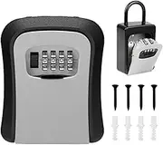 Key Safe Wall Mounted, Key Safe Box, Key Lock Box Outdoor, Sturdy Waterproof Key Box With 4 Digit Combination, Security Lockbox for Keep Key Safe Outside, for Home Garage Elderly Parents Key Cabinet