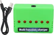RC 3.7V Lithium Battery Charger SYMA JST Aircraft Charger 6 Batteries Charging Stable Plastic Portable Design X5HW X5A X15W X21W X2 Office Travel