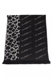 Cavalli Class Black Wool Men Scarf - RRP 176.04 USD