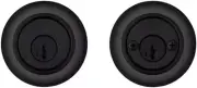 Kwikset Matte Black Double Cylinder Deadbolt Featuring SmartKey Security