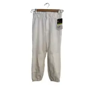 Wilson Youth Baseball Pants Size M White Elastic Cuff Snap Front New with Tags