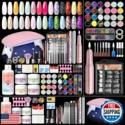 COSCELIA Acrylic Nail Kit with Everything, Pink White Nude Clear Acrylic Powd