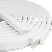 Window Weather Seal Strip Acoustic Foam Sealing Strip White Fit for Door Windows Windproof Soundproof Cotton Seal Gap Filler(Black)