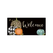 Mixed Print Pumpkins Sassafras Switch Mat 22 x 10