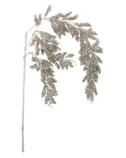 Northlight 51in Champagne Glitter Hanging Pine Christmas Spray