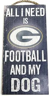 Green Bay Packers, Wall Decor, Dog Sign, NFL, All I Need is Packers Football and My Dog