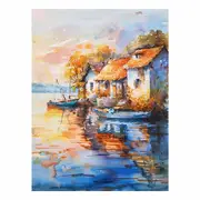 Coastal Village Canvas Print