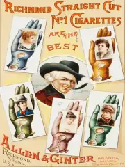 Richmond Straight Cut Cigarettes NEW METAL SIGN: Allen & Ginter American Tobacco