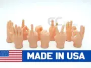 10-Pack Tiny Finger Hands Little Rubber Finger Hand Flat Hand Mini Realistic
