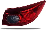 Car Inside Outside Rear Tail Light Turn Signal Brake Warning Light Lamp Housing Without Bulb for Mazda 3 for Axela Sedan 2014 2015 2016 (Color : Outer Right)
