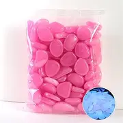 Glow in The Dark Pebbles, 300pcs Blue Glow Rocks Luminous Stone for Fish Tank, Pebbles Stones Rocks for Yard and Walkways Decor, DIY Decorative Luminous Stones (Color : Purple 1)