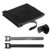 100Pcs Reusable 6 Inches Hook and Loop Cable Ties for Office, Home(Black)
