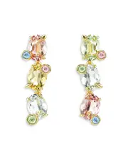 Swarovski Gema Multicolor Crystal Asymmetrical Drop Earrings