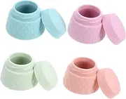 SOESFOUFU Pcs Silicone Travel Toiletries Bottles Leakproof Makeup Bottles for Women Portable Cosmetics Containers Lids