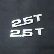 2x 2.5T Silver Chrome Metal Badge Sticker Emblem Decal Turbo Tailgate Racing SUV (for: Peugeot)