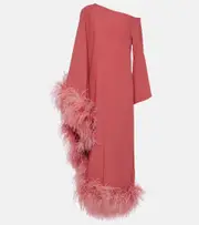 [Taller Marmo] Taller Marmo Ubud Extravaganza feather-trimmed gown AU 4 pink
