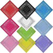 HEWASME 120 Pcs bandanas,Bulk Head Scarf,22 inch Head Wrap,Polyester Headband,Unisex handkerchief,Bandana for Men Women