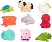 Battat – Assorted Bath Toys – 9Pcs Animal Squirters – Water Squirt Toys – Bath & Pool – 10 Months + – Bath Buddies (9Pcs)