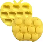 2-Pack Apple Silicone Molds - Apple Silicone Mold for Chocolate, Cupcake topper, Jello, Gummy, Ice Cube, Cookie
