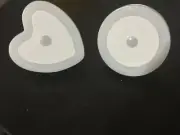 LED NIGHT LIGHT PLUG IN 1-HEART, 1 CIRCLE QTY 2