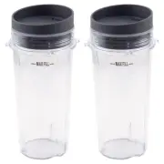 2 Pack 16 oz Cup with Lid for Nutri Ninja BL660 BL663 BL740 BL780 BL810 BL830