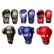 BUKA Leather Boxing Gloves Muay Thai Training Punching Bag Sparring Gloves