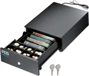 Mini Cash Drawer, Small Cash Drawer with POS Opening, RJ Printer and Cash Regist