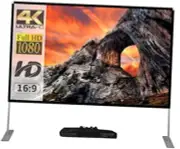 Outdoor Projector Screen with Stand 100 Inch: Portable Projection Screen for
