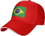 Support Brazil Flag Hats Brazil Cap for Brazilians Men Women Adjustable Baseball Cap Hat