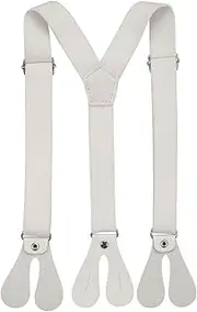 [FDVTPIU] Kids Boys Girls Y-Back Suspender Adjustable Button Hole Elastic Braces for Trousers, Denims, Fashion Accessory, 20mm Wide, Assorted Colours Available
