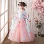 Flower Kids Tang Suit Dresses Girls Chinese Hanfu Traditional Chinese Garments