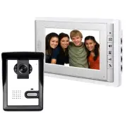 Wired Video Intercom Doorbell System 7 Inches LCD Monitor Video Door Phone Ki...