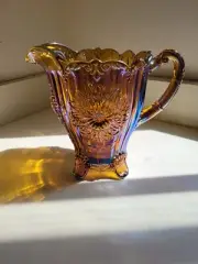 Mosser Glass Water Tea Lemonade Drink Pitcher Dahila Amber Carnival