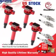 4Pack Ignition Coil & Platinum Spark Plug For 2001-09 Toyota Prius 2000-05 Echo (for: Toyota)