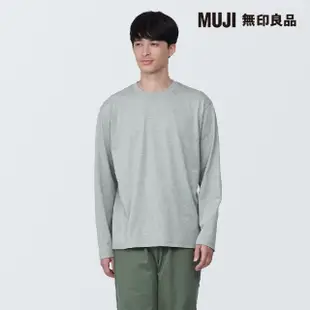 【MUJI 無印良品】男棉混天竺圓領長袖T恤(共8色)