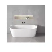 New Oceano Back to Wall Bath Tub 1500 x 730 Sanitary Grade Acrylic ECO ECF1573BT
