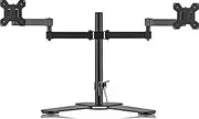 Bracwiser Monitor Arm Stand, Monitor Holder Arm Mount for Two 13-27 inch Adjustable Angle Height Monitor Desk Monitor Holder Table Stand Monitor Stand Ergonomic L Feet Black (ML7442)