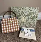 Tory Burch Lee Radziwill Gingham Petite Double Bag #81105 With Gift Bag ~NEW