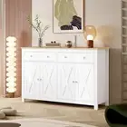 Sideboard Buffet Cabinet Side Console Table Cupboard Storage 2 Drawers 4 Doors