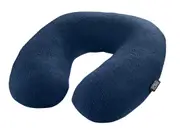 Lewis N. Clark Comfort Ergonomic Air Travel Neck Pillow Neck Support Flight - Blue