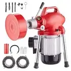 VEVOR Drain Cleaner Machine 120FT x 5/8In 370W Sectional Snake Auger Manual Feed