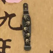 One Brass 5-Skull + Stainless Steel Pocket Clip for Rick Hinderer XM18 3.5”