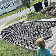 Soil/Gravel Stabilizer Ground Grid Outdoor Grid 2 Inch, Patio Path Steep Driveway Landscaping Retaining Wall Ground Grid(3x8 m/10x26 ft)