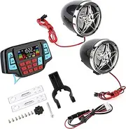Watertight Motorcycle BT Mp3 Player, USB Memory Card Carrier Audio Stereo Speaker System, Motorcycle Speakers for Motorcycle Dirt Bike Scooter