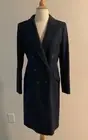J.CREW Double-breasted topcoat in wool cashmere Size 2 Navy