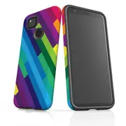 For Google Pixel 4a Case Armour Protective Cover Rainbow