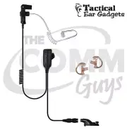 Hawk Lapel Mic for Motorola for APX Radio with Clear Tube and Ghost Earmolds