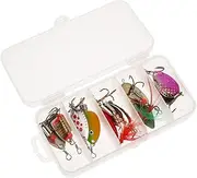 PAMINGONO Spinnerbait Kit 10pcs Fishing Lures Set Bass Lure Set for Father's Day